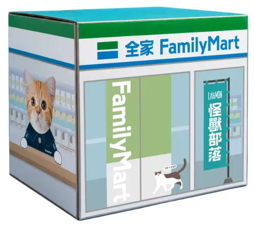 ▲全家便利箱799元，含寵物食品、主食、凍乾、用品等，總價值約1100元至1200元，隨箱附贈貓咪頭套1個。（圖／業者提供）