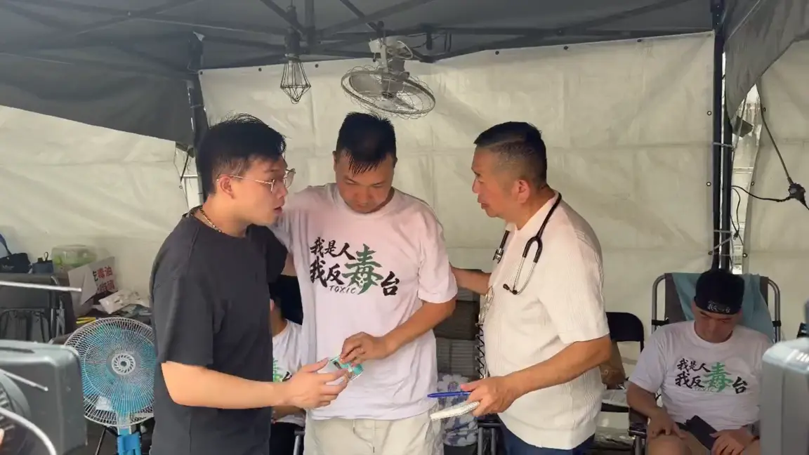 ▲醫師檢測曝北市絕食議員楊植斗「沒運動很虛」。（圖／陳冠安提供）