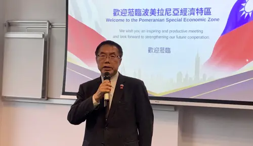 ▲ 偉哲市長偕台南隊業者拜會位於格但斯克(Gdansk)市的波美拉尼亞經濟特區。（圖/南市府提供）
