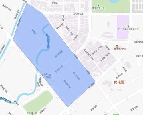 ▲台中市南屯區7月23日停水範圍。（圖／自來水公司water.gov.tw）