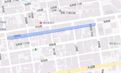▲台南市善化區7月23日停水範圍。（圖／自來水公司water.gov.tw）