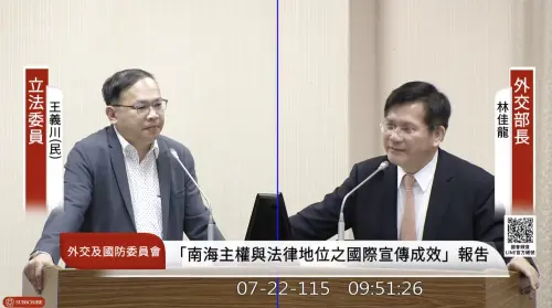 王義川質詢踢鐵板？轟外交部處事太被動　林佳龍反問「這1句」