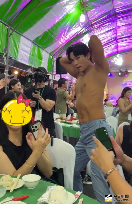 ▲韓國猛男Wild Wild來台參加辦桌，直呼在流水席脫衣表演的體驗很新鮮。（圖／記者陳雅蘭攝）