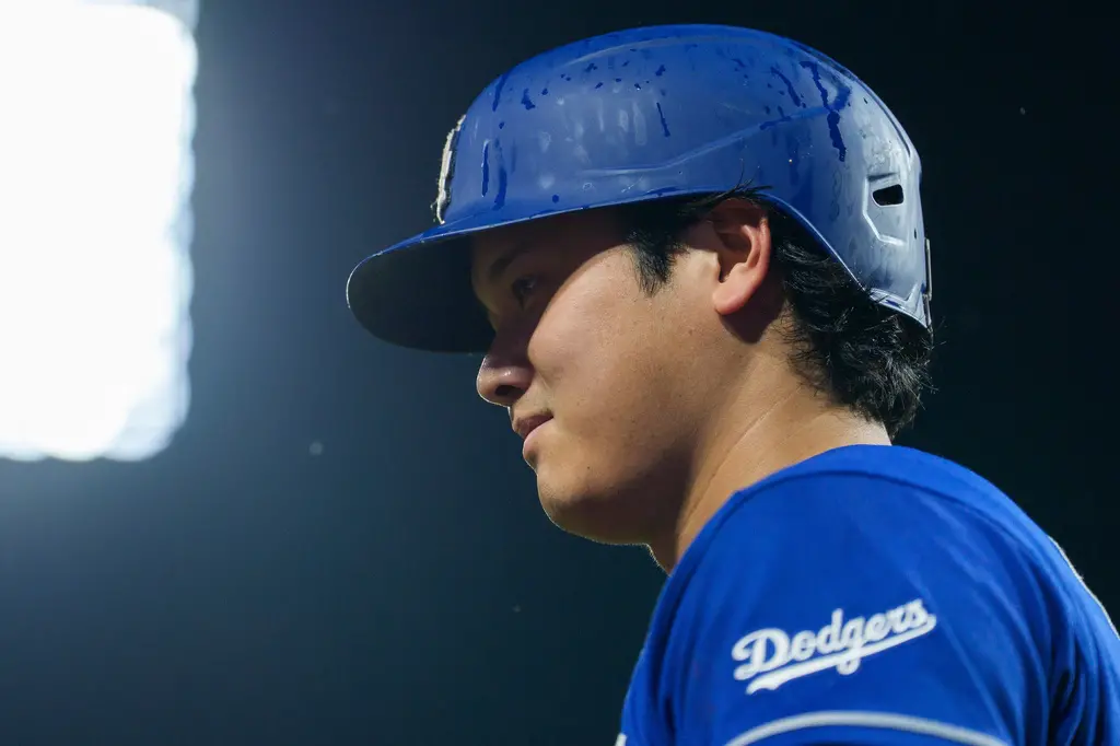 ▲日籍球星大谷翔平此役4打數無安打，挑戰「稱霸大聯盟30座球場」的全壘打紀錄確定延宕至明年。（圖／美聯社／達志影像）