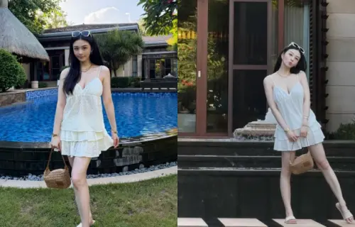 ▲沈月（如圖）曬出多張邱淑貞拍下的媽媽視角美照。（圖／翻攝自沈月IG@yuetyuetxx）
