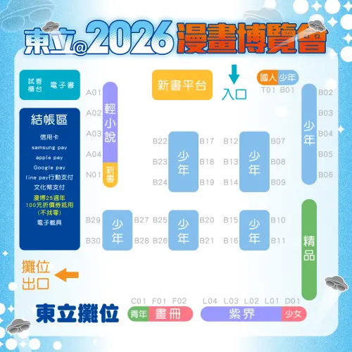 ▲東立出版社攤位平面圖。（圖／翻攝自東立）
