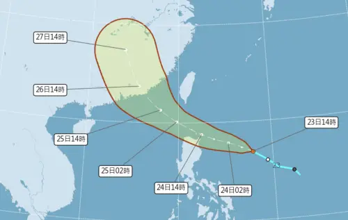 天氣／紅霞颱風估今晚生成！最新路徑會發海警　外圍環流狂掃豪雨