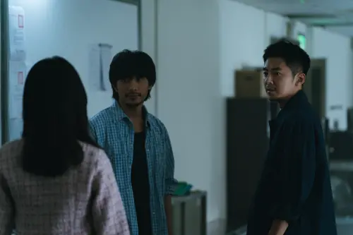 ▲《成名在望》李國毅（右起）、姚淳耀、蔡亘晏飾演的昔日高中摯友，在命運推動下再度重逢。（圖／瀚草影視提供）