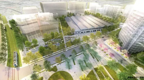 ▲台鐵高雄機廠舊工廠改建的兒童樂園部分區域模擬圖（圖／高雄市都發局提供）