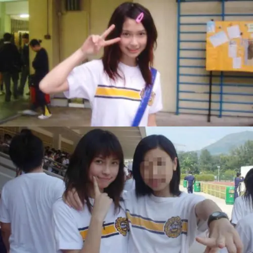 ▲Angelababy 13歲就讀國中時的照片被網友翻出，關鍵字登上微博熱搜第一名。（圖／娛樂有飯微博）