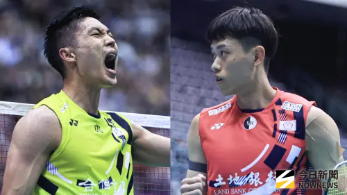 ▲2026年台北羽球公開賽，台灣兩位男單好手周天成和林俊易皆已打進4強。（圖／記者葉政勳攝）