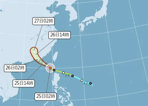 紅霞擦邊台灣外圍雲系刮8級強風　花東今防雨災、北部飆37度高溫