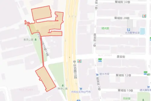 ▲台北市中山區7月27日停水範圍。（圖／自來水公司water.gov.tw）