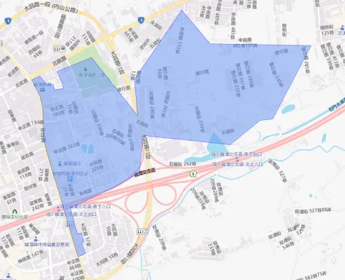 ▲桃園市龍潭區7月27日停水範圍。（圖／自來水公司water.gov.tw）