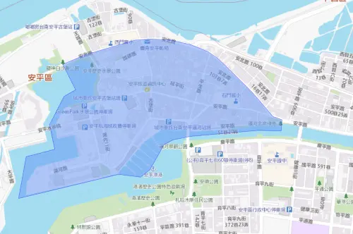 ▲台南市安平區7月27日停水範圍。（圖／自來水公司water.gov.tw）