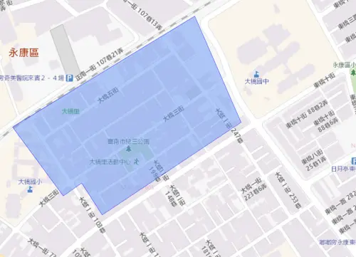 ▲台南市永康區7月27日停水範圍。（圖／自來水公司water.gov.tw）