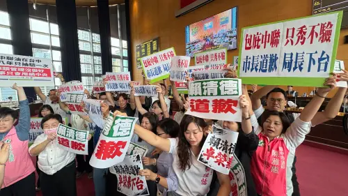 凱道戰火燒進議會！綠衝主席台喊盧秀燕道歉　議長霸氣喊這句話