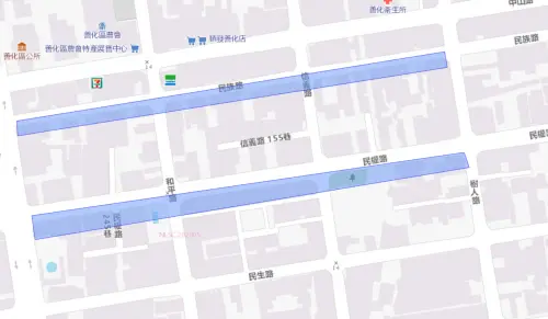 ▲台南市善化區7月28日停水範圍。（圖／自來水公司water.gov.tw）