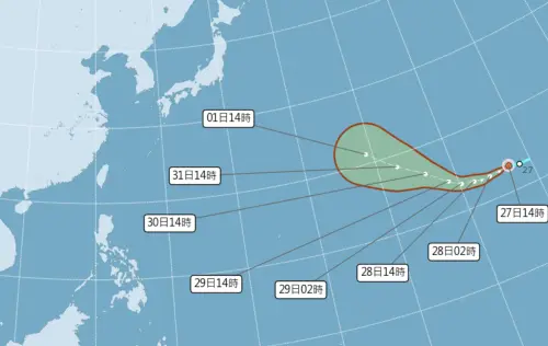 各國路徑一致往日本！白海豚颱風生成　氣象署：有機會挑戰強颱