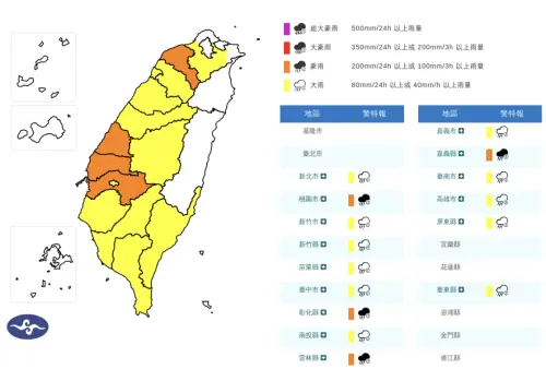 快訊／下班注意！新北、桃園等15縣市「豪雨特報」　深夜才會趨緩