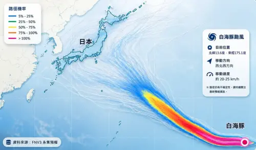 白海豚「強又胖」飆速長大！Google AI路徑出爐　海上有三颱並存