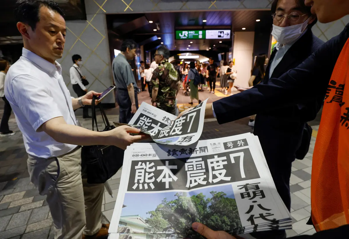 ▲日本熊本發生規模7.1強烈地震。（圖／路透社／達志影像）
