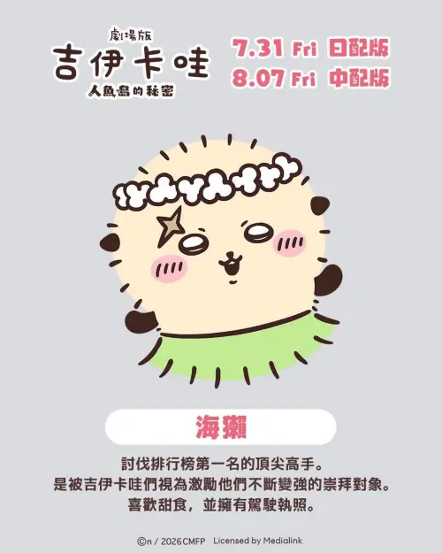 ▲海獺是討伐排行榜第一名的高手，也是吉伊卡哇等人努力追趕的目標。（圖／翻攝自羚邦臉書）