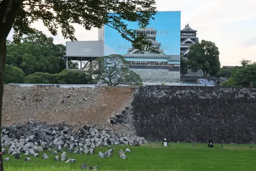 熊本城傷痕累累！28處石牆崩塌、天守閣現3道裂縫 緊急宣布休園