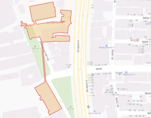 ▲台北市中山區7月30日停水範圍。（圖／自來水公司water.gov.tw）
