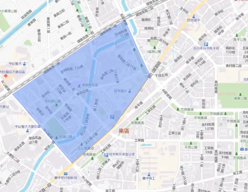 ▲台中市南區7月30日停水範圍。（圖／自來水公司water.gov.tw）