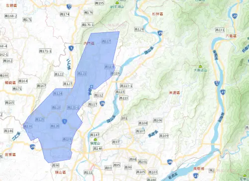 ▲台南市、高雄市7月30日停水範圍。（圖／自來水公司water.gov.tw）