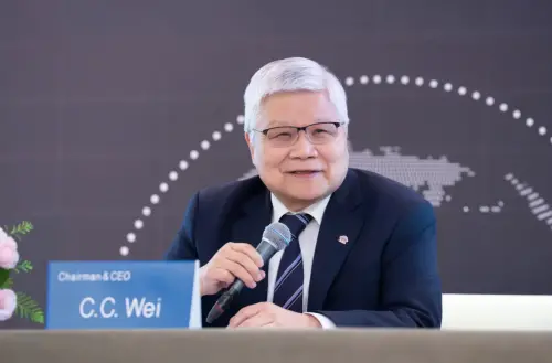 TSMC Chairman C.C. Wei attended TSMC's earnings conference held July 16. (TSMC)