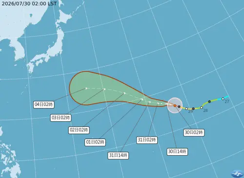 白海豚颱風「不游去日本了」！超肥升級強颱　新路徑台灣又更危險