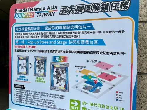 ▲民眾可挑戰五大展區集章任務，依序走訪不同展區，完成後可獲得活動限定紀念明信片。（圖／記者林若瑋攝）