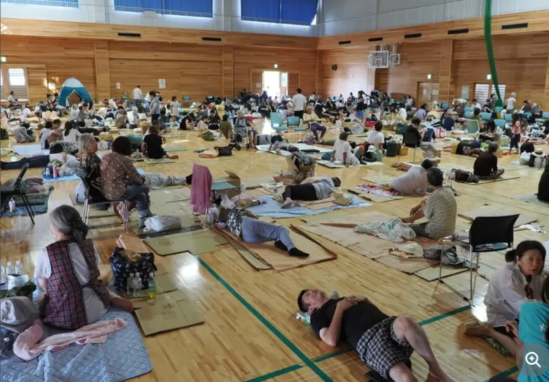▲日本避難所(圖/截自日本電視台)