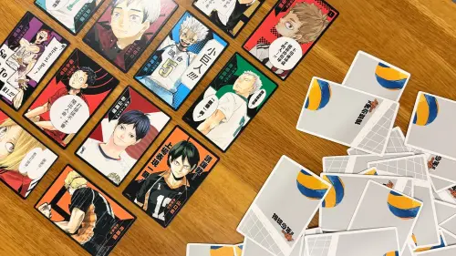 ▲全球首場《排球少年！！排球援！！》桌遊熱血開賽，考驗粉絲瞬間辨認球隊與角色的應援實力。（圖／誠品提供）