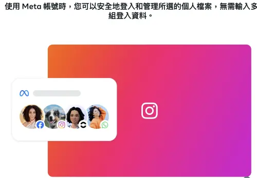 ▲Meta帳號可作為Facebook、Instagram等服務的統一登入入口，使用者不必重複輸入多組登入資料。（圖／Meta官網）