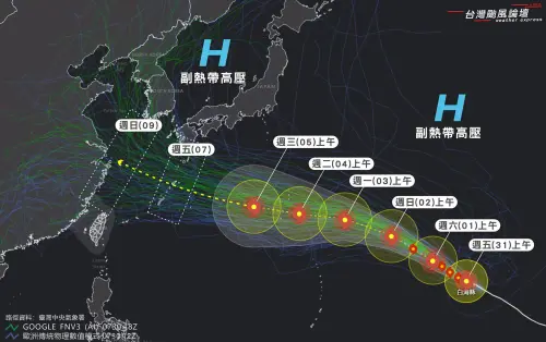 強颱白海豚可能侵襲台灣？粉專：確實有西修趨勢　結構紮實又變強