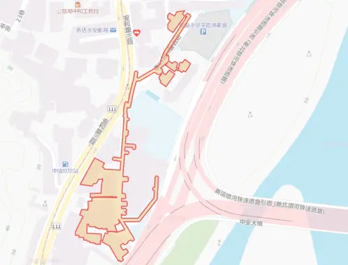 ▲新北市新店區8月3日停水範圍。（圖／自來水公司water.gov.tw）