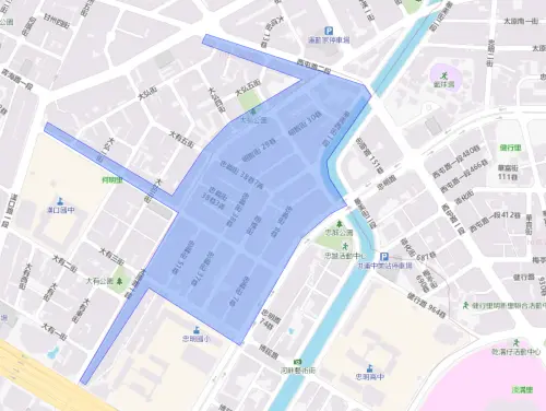 ▲台中市西屯區8月3日停水範圍。（圖／自來水公司water.gov.tw）