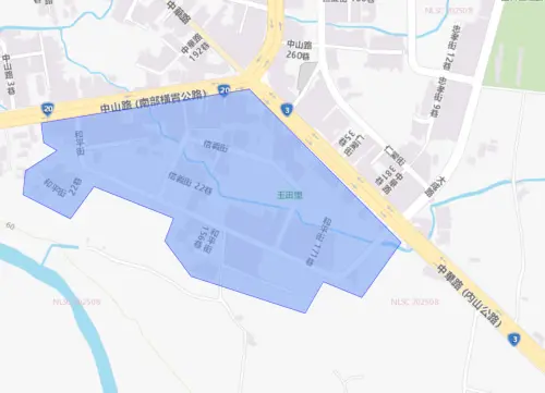 ▲台南市玉井區8月3日停水範圍。（圖／自來水公司water.gov.tw）