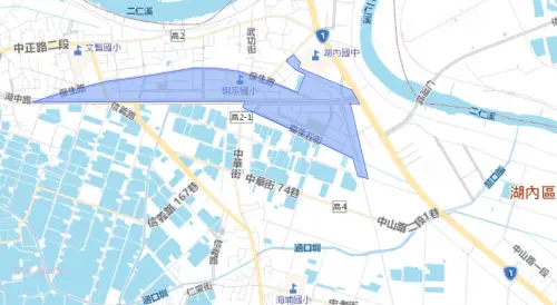 ▲高雄市湖內區8月3日停水範圍。（圖／自來水公司water.gov.tw）