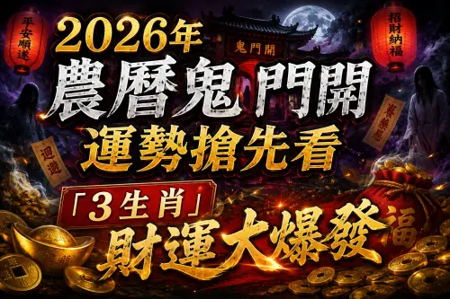 8/12迎鬼門開！「3生肖」財運大爆發　屬蛇者事業超順、貴人報到