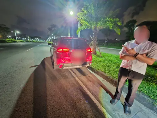快車道驚見休旅車一動不動　警靠近一看傻眼了