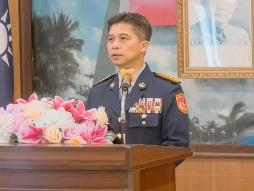 ▲海巡署南部分署分署長蔡順元致詞。(圖／海巡署南部分署提供)