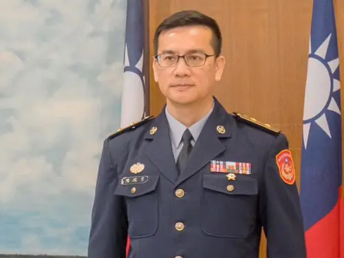 ▲新任第五岸巡隊隊長陳琮易致詞。(圖／海巡署南部分署提供)