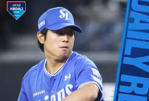 ▲現年26歲的梁敞涉，本季先發14場豪取8勝1敗，且球隊最終拿到12勝，堪稱三星獅勝利保證。（圖／取自KBO官方社群）