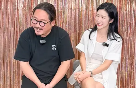 ▲金度潤（左）公開認愛金瑞妍（右），還透露兩人私下吵架的小趣事。（圖／翻攝自YouTube@studioSLAM_youtube）