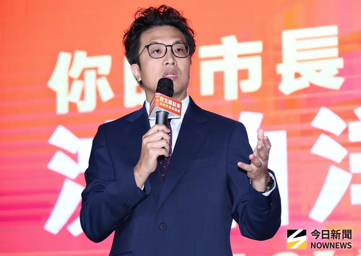 ▲沈伯洋昨公布競選主視覺與「台北順起來」口號。（圖／記者朱永強攝）