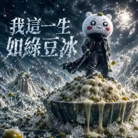 ▲網友進一步大玩諧音梗，把「如履薄冰」改成「如綠豆冰」，衍生出更多惡搞版本。（圖／翻攝自Threads）